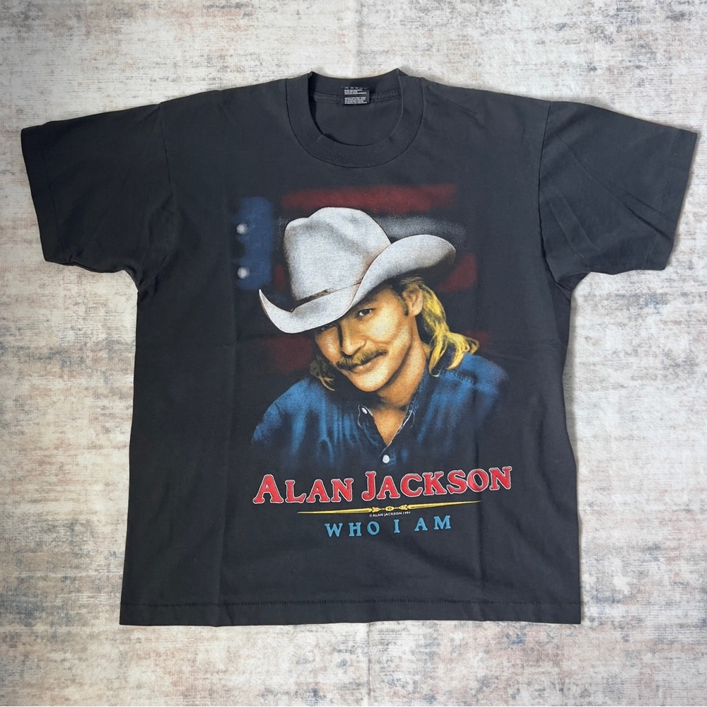 Vintage 90s Alan Jackson Who I Am Album Promo Tshirt